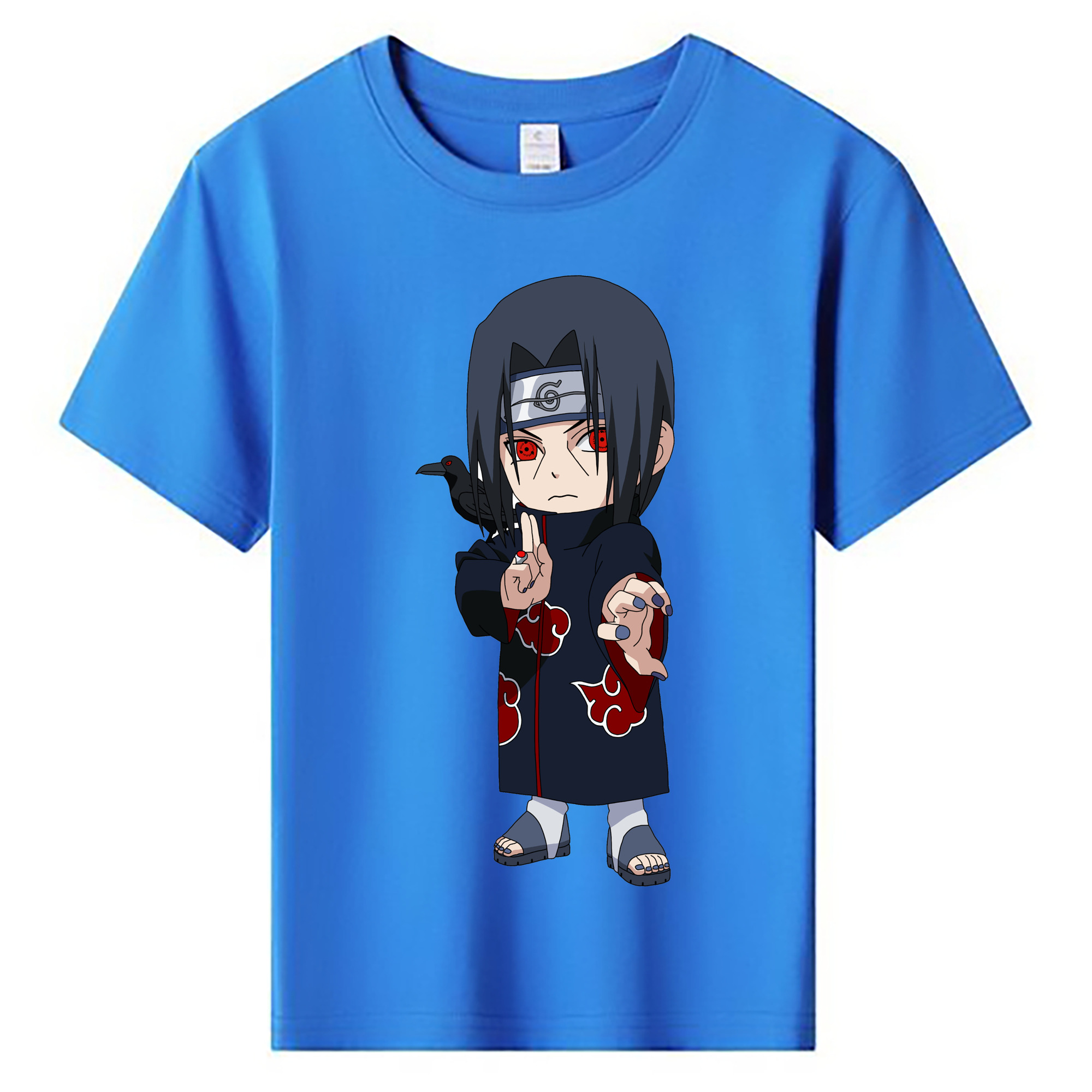 （画像用） NARUTO -ナルト- うちは イタチ Uchiha Itachi 綿100％キッズTシャツ（フロントプリント）